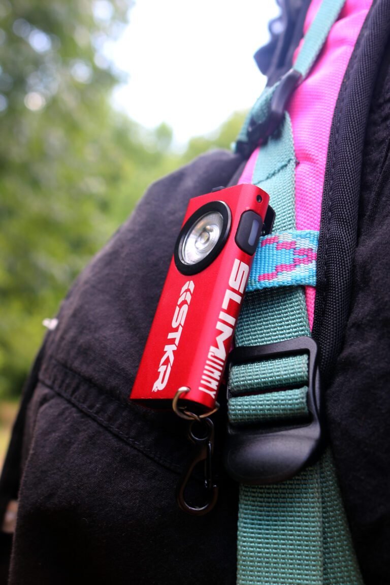 STKR SlimJimmy Keychain Flashlight backpack strap attachment